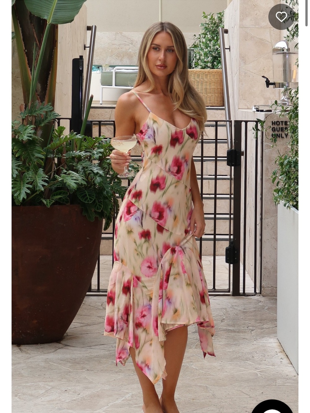 White Fox Butterfly Kisses Midi Dress Buttercream Fields